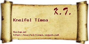 Kneifel Tímea névjegykártya